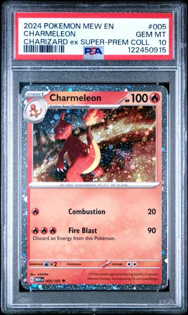 2024 #005 Charmeleon PSA 10 Mew EN-151 Pokemon