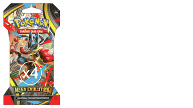 Pokemon TCG: Mega Evolution Sleeved Booster Pack x4