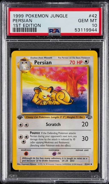 1999 #42 PERSIAN PSA 10 POKEMON JUNGLE | 1ST EDITION