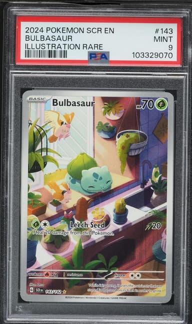 2024 #143 Bulbasaur PSA 9 Scr EN-Stellar Crown Pokemon
