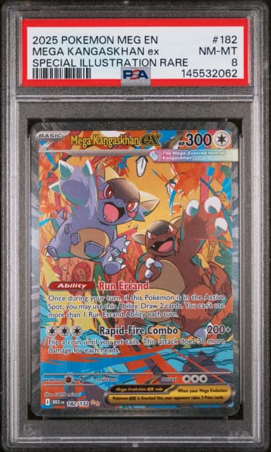 2025 #182 Mega Kangaskhan EX PSA 8 Meg EN-Mega Evolution