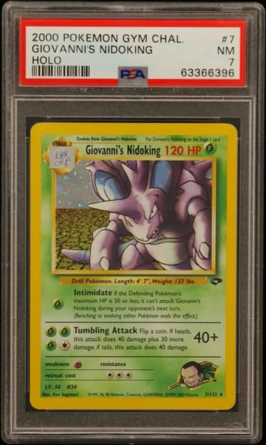 2000 #7 Giovanni's Nidoking PSA 7 Gym Challenge